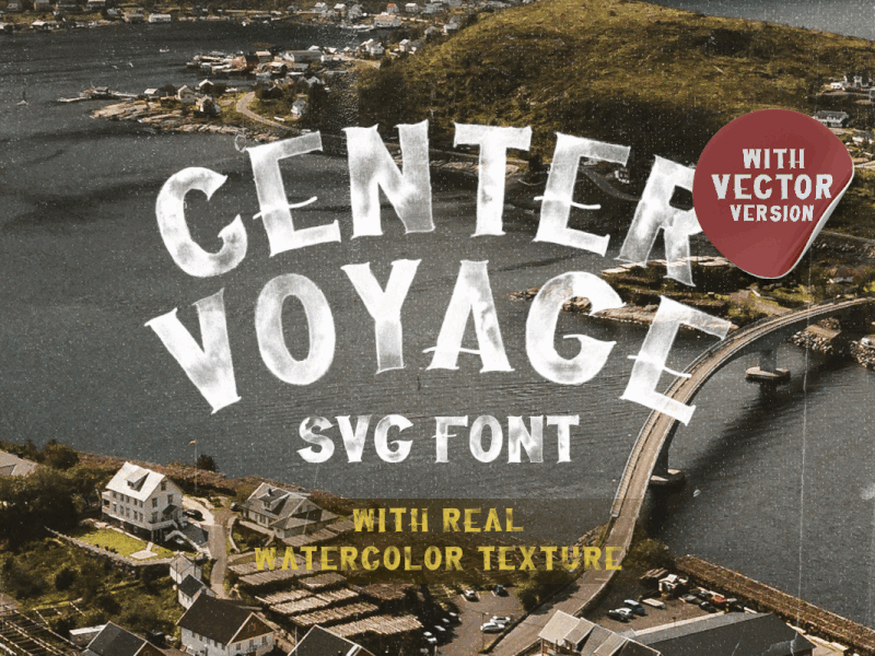 Center Voyage - SVG Font tshirt font