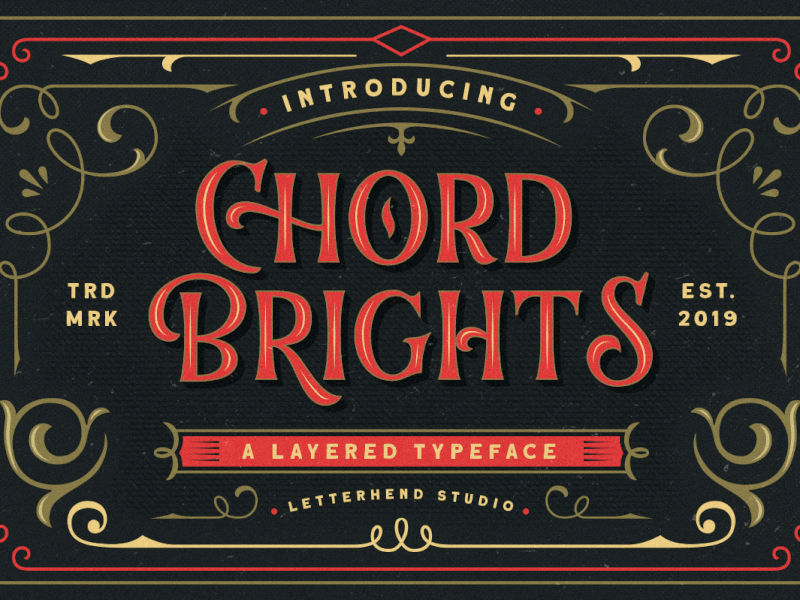 Chord Brights - A Layered Typeface apparel