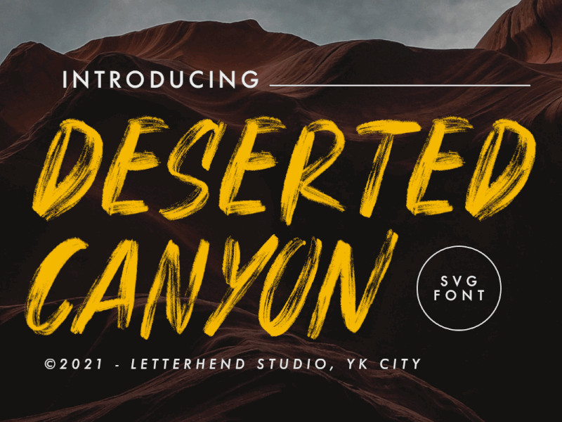 Deserted Canyon - SVG font spooky font