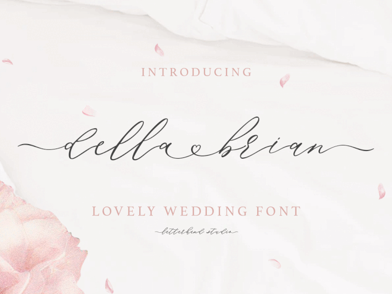 Della Brian - Lovely Wedding Font instagram font