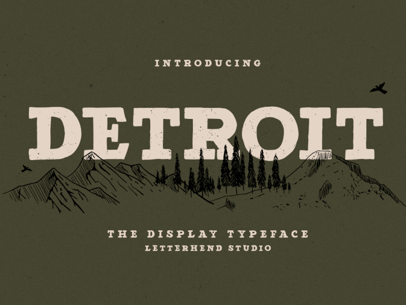 Detroit - Slab Serif Typeface classic font