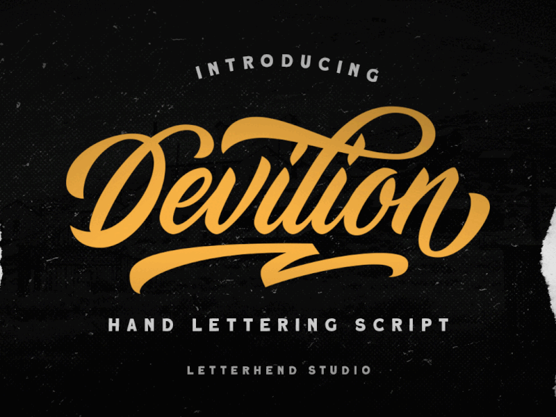 Devilion - Hand Lettering Script masculine font