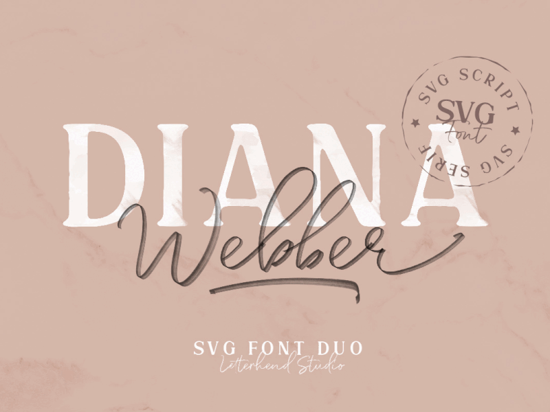 Diana Webber - SVG Font Duo font pack