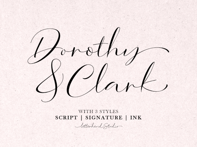 Dorothy Clark Script wedding font