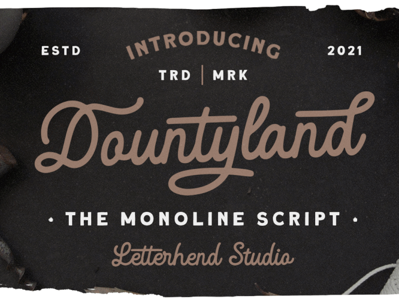 Dountyland - Monoline Script old school