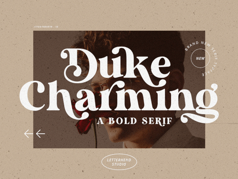 Duke Charming - A Unique Bold Serif bold serif font