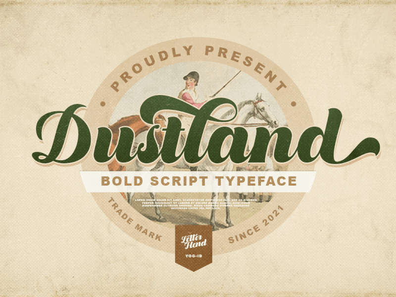 Dustland - Bold Script Typeface baseball font