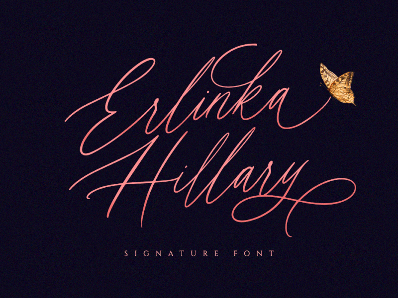 Erlinka Hillary - Signature Font