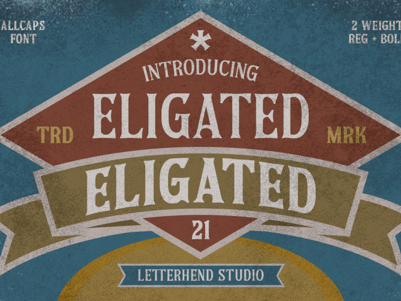 Eligated - Serif Display Font retro font