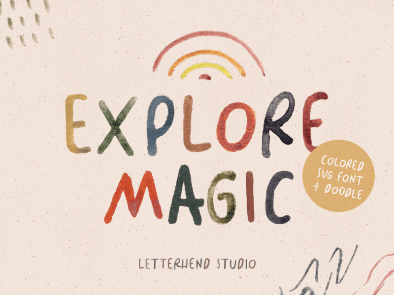 Explore Magic - Colored SVG Font rough font