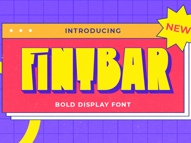 Fintbar - Fun Bold Display Font kids font ui