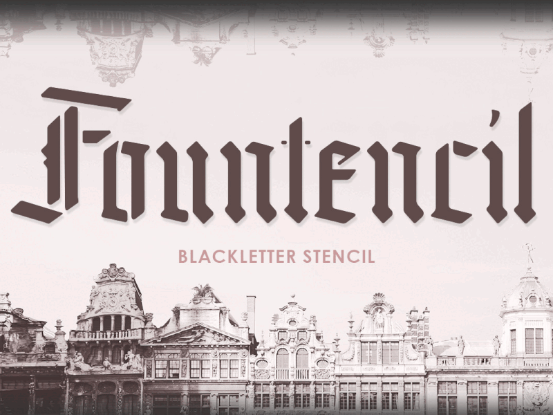 Fountencil - Blackletter Stencil