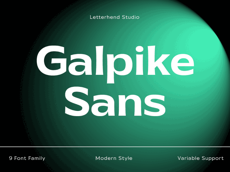 Galpike Sans – Variable Font font family