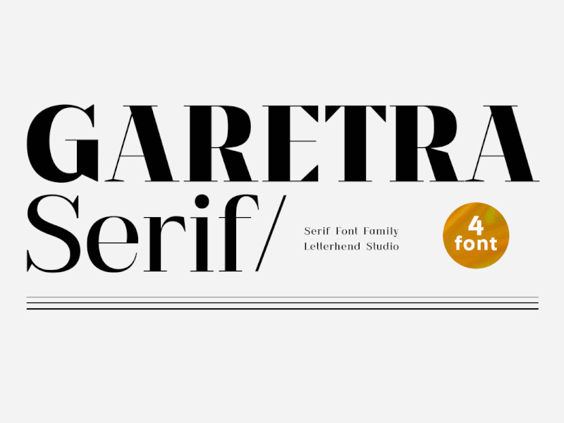 Garetra Serif Font Family