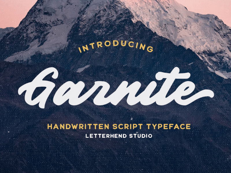 Garnite - Handwritten Script esport font