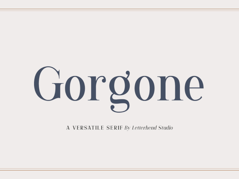 Gorgone - A Versatile Serif greeting