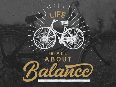 Life is all about balance bicycle font hand lettering illustration lettering manual drawing retro sans script vintage