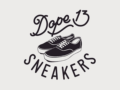 Dope13 - custom logo custom logo illustration lettering manual drawing sneakers