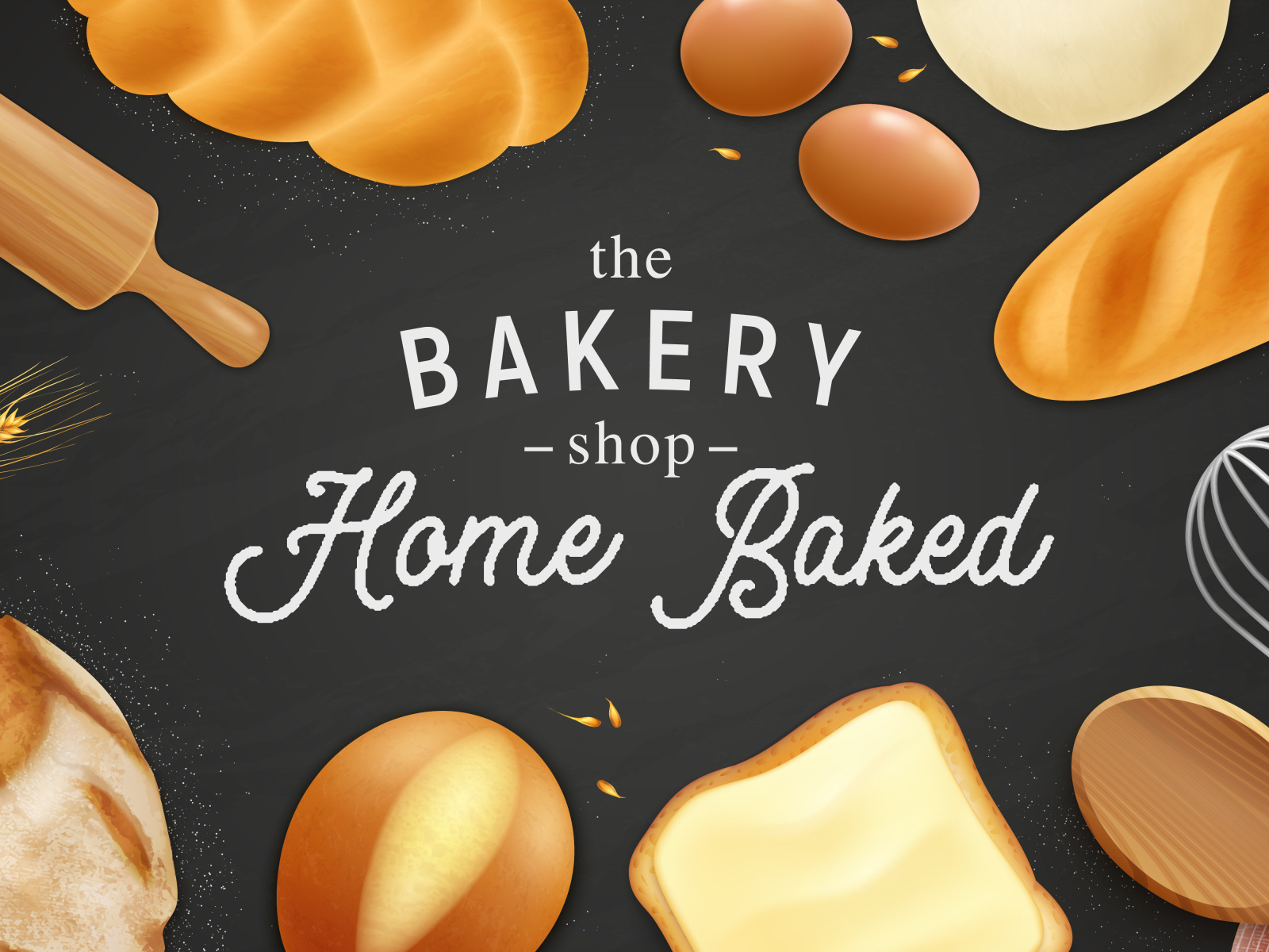 Bread pastry ads poster by Macrovector on Dribbble