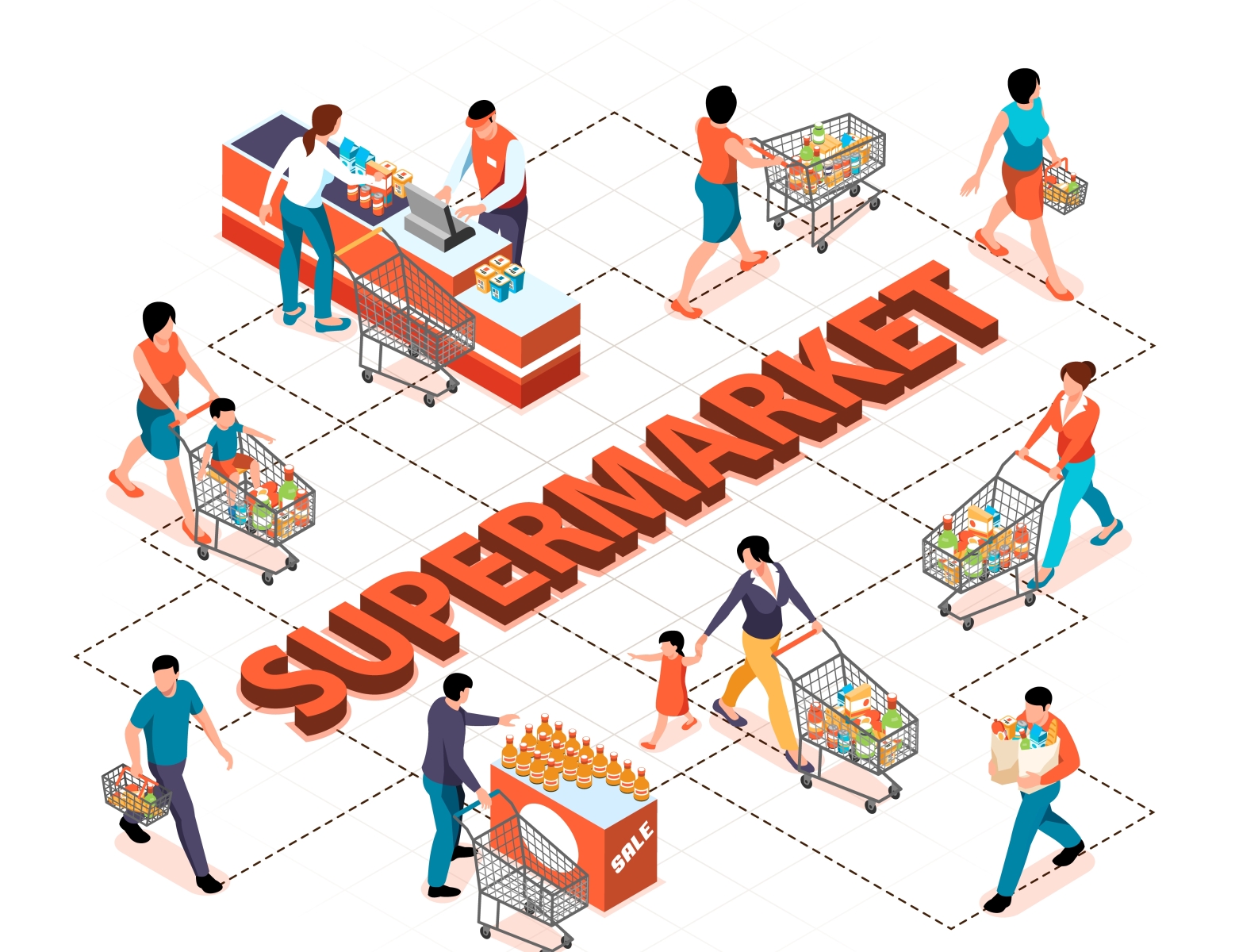 supermarket-flowchart-by-macrovector-on-dribbble