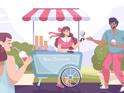Ice cream street composition
