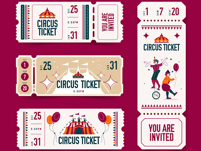 Empty ticket circus set