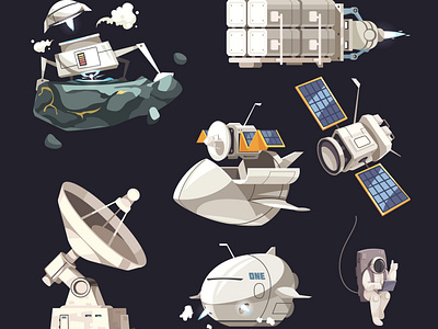 Space exploration equipment set