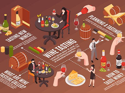 Wine tasting infographic flowchart