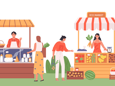 Eco market illustration