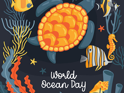 World ocean day card