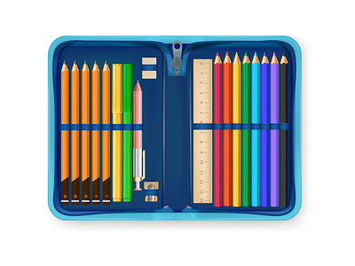 Open pencil case