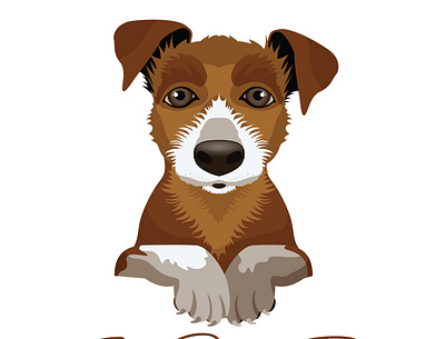 Jack russel terrier puppy animal breed dog flat illustration pet puppy terrier vector
