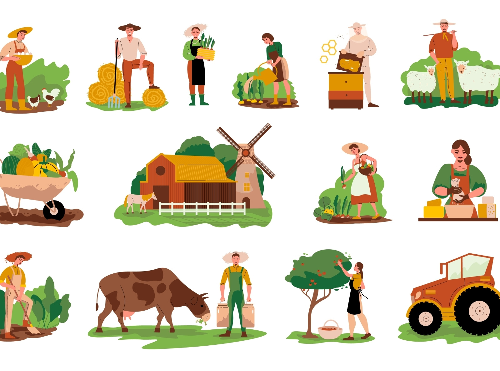 farm-color-set-by-macrovector-on-dribbble