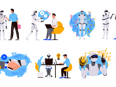 Artificial intelligence set by Macrovector on Dribbble