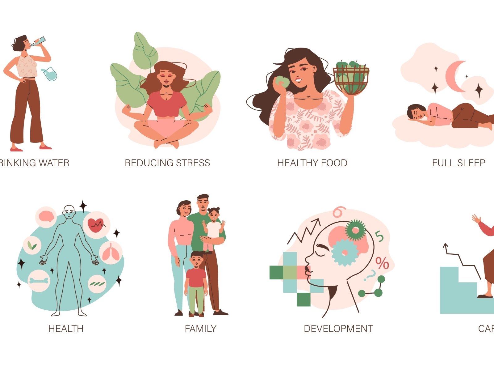 Life Balance Icons Set By Macrovector On Dribbble