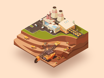 Vector mining ⛏ 🚧 illustration isometric mining vector