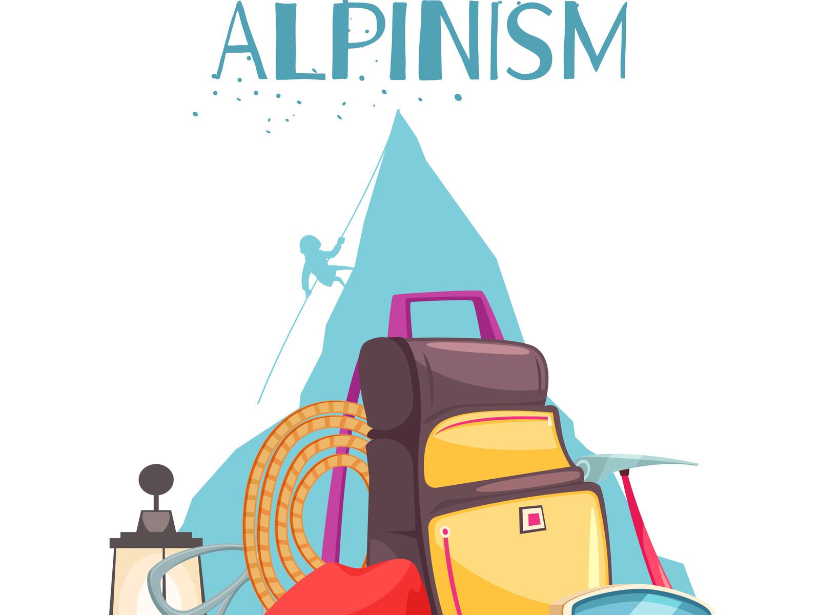 Mountaineering equipment by Macrovector on Dribbble