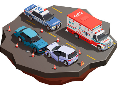 Public city transport composition illustration isometric public transport vector