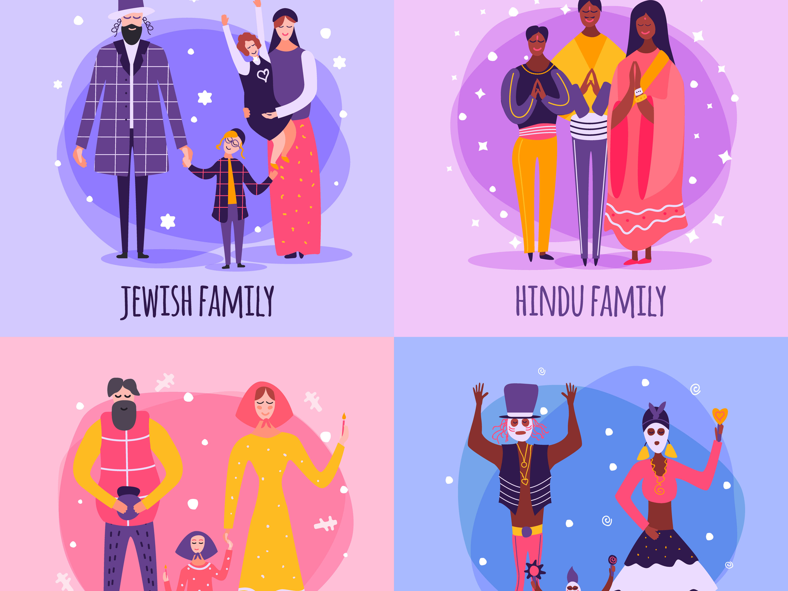 different-religious-people-family-by-macrovector-on-dribbble