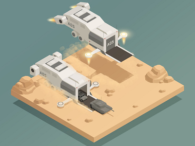 Military equipment composition illustration isometric military vector