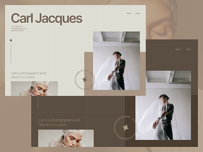 Carl Jacques - Photographer Portfolio concept design figma homepage photography portfolio ui website
