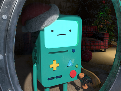 Don't be sad BMO bmo c4d redshift robot skateboard winter