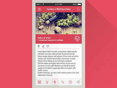 App design for an Italian Festival app design flat icons menu tourism