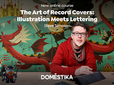 New course ✏️ course design domestika hand lettering illustration record cover