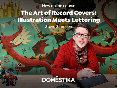 New course ✏️ course design domestika hand lettering illustration record cover