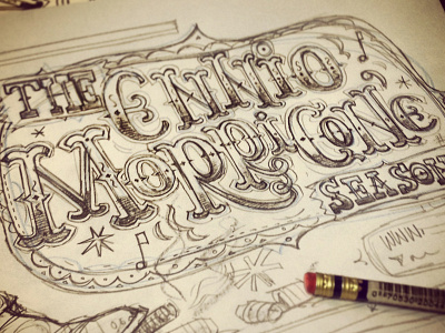 Ennio Morricone season drawing hand drawn type hand lettering illustration pencil scamp sketch wip