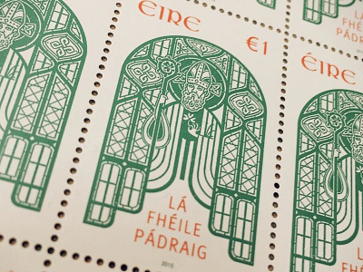 St. Patrick's Day stamp celtic design illustration ireland st patrick stamp