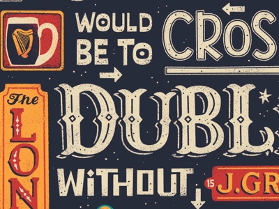 Work in progress bars dublin hand lettering illustration lettering type