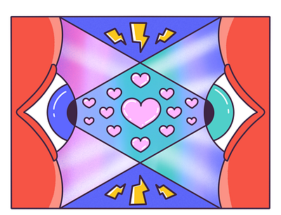 Love color colour heart illustration love people postcard procreate relationships