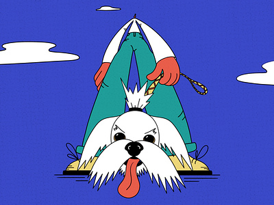 Sweet little evil colour dog illustration dog lover doggy drawing illustration maltese people procreate